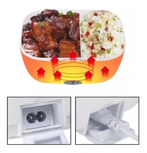 Lonchera Eléctrica Portátil - Disfruta comida caliente sin microondas y sin gastar de más