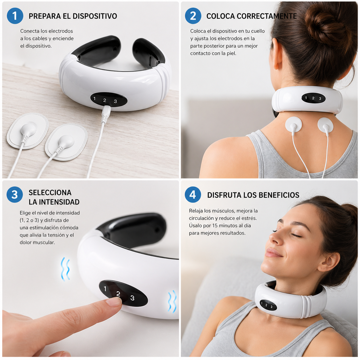 Electro Estimulador Masajeador Cuello
