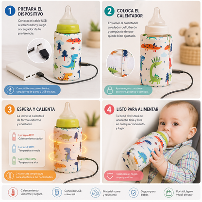 CALENTADOR DE MAMADERAS PORTATIL USB