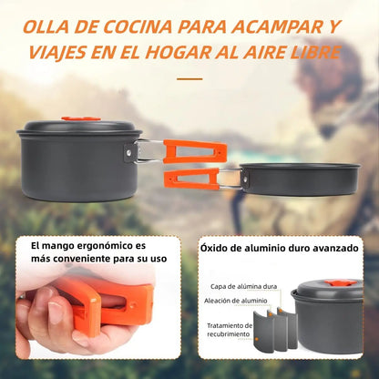 Set de Ollas para Camping 7 Pcs