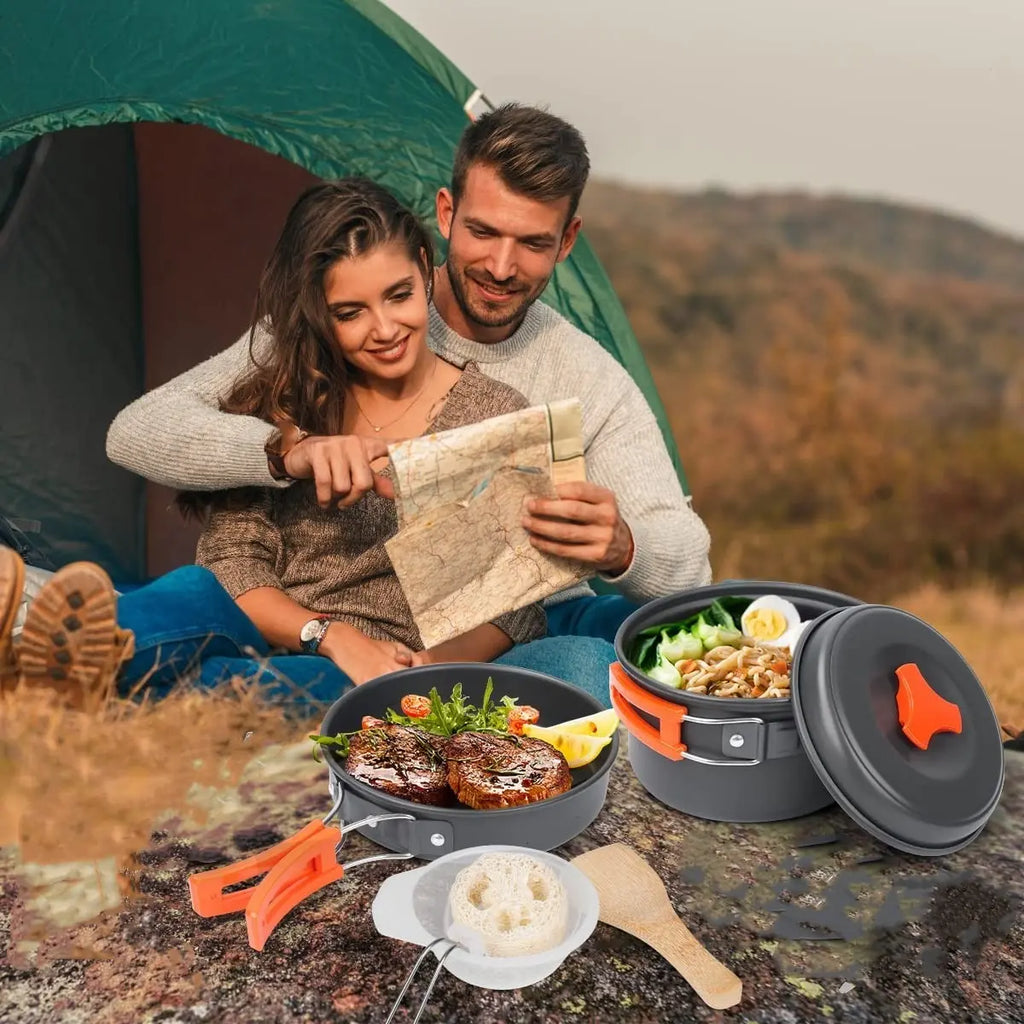 Set de Ollas para Camping 7 Pcs