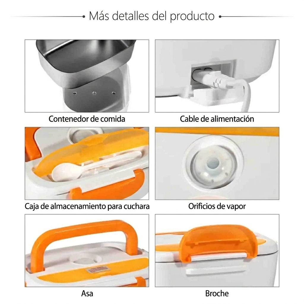 Lonchera Eléctrica Portátil - Disfruta comida caliente sin microondas y sin gastar de más