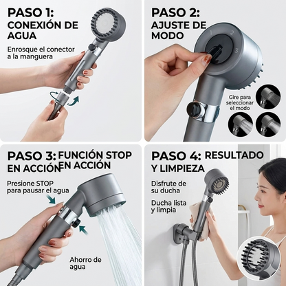 Ducha Alta presion Masajeadora 4 en 1