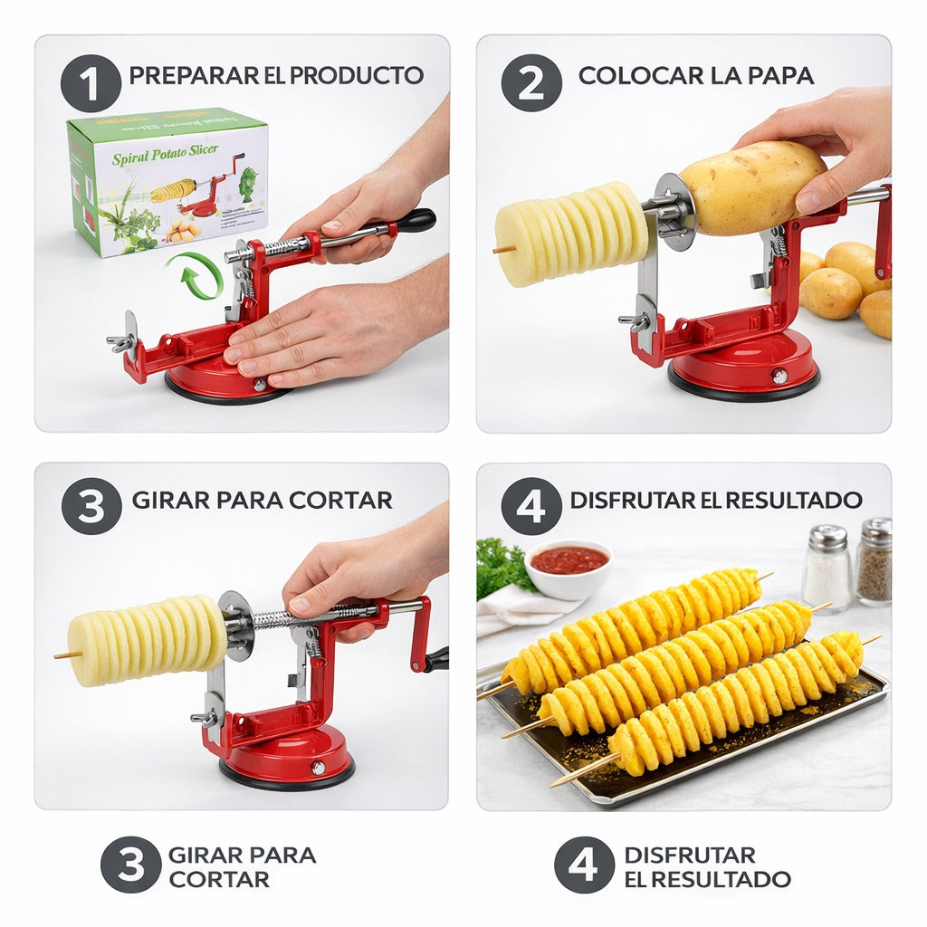 Cortador de Papas en Espiral