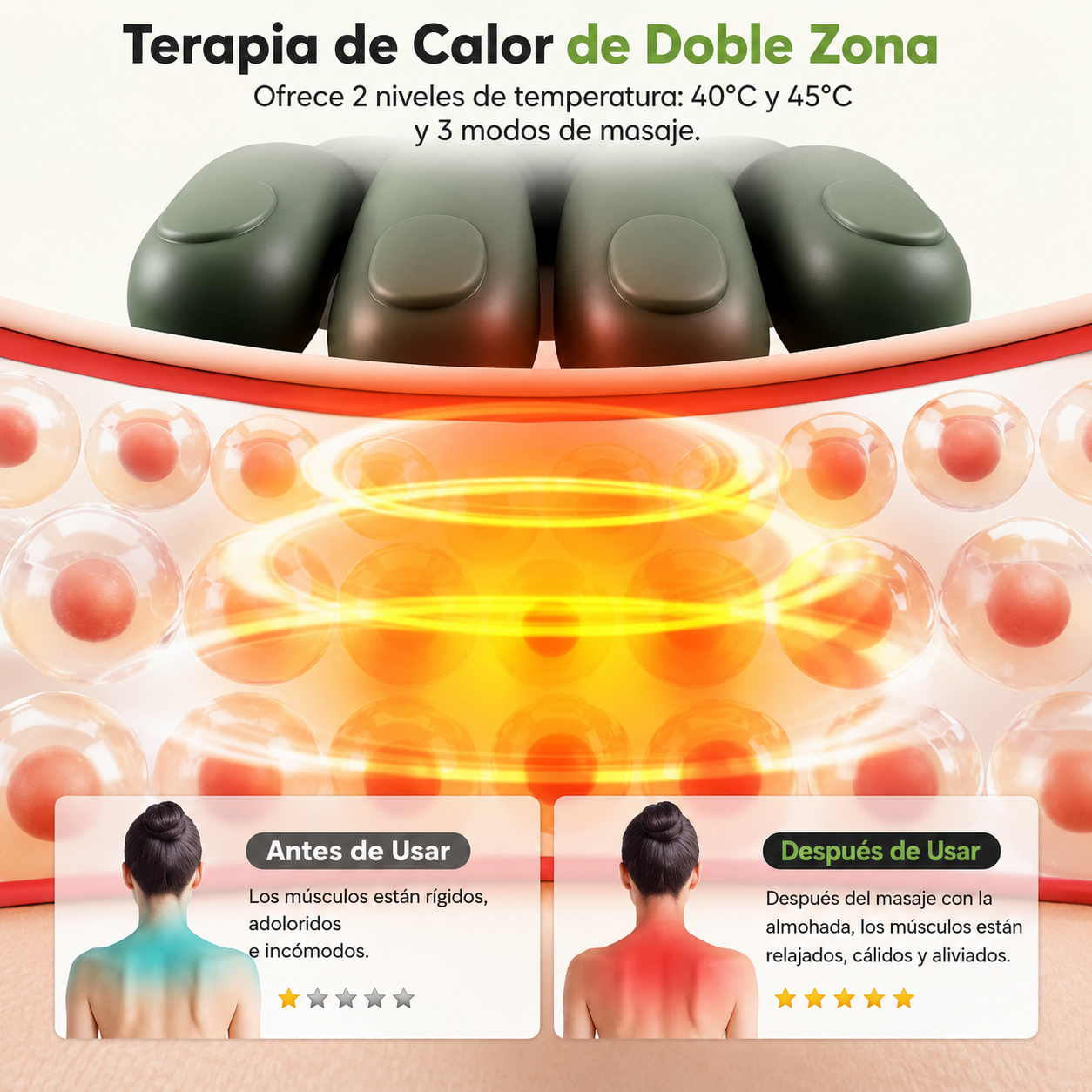 Masajeador De Cuello Con Manos Verde