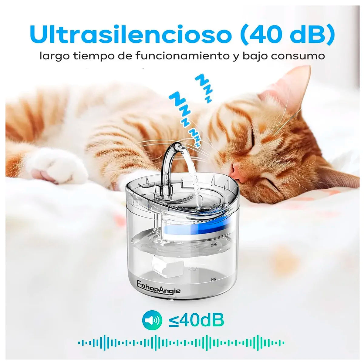 BEBEDERO MASCOTAS TRANSPARENTES